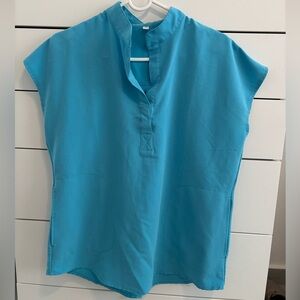 Scrubs Uniforms Fedora Scrubs Set Blue Small Top & Pants